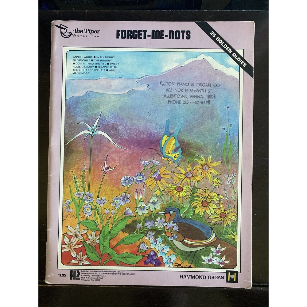 Forget Me Nots Sheet Music Book 25 Golden Oldies 1973 Organ The Piper M6